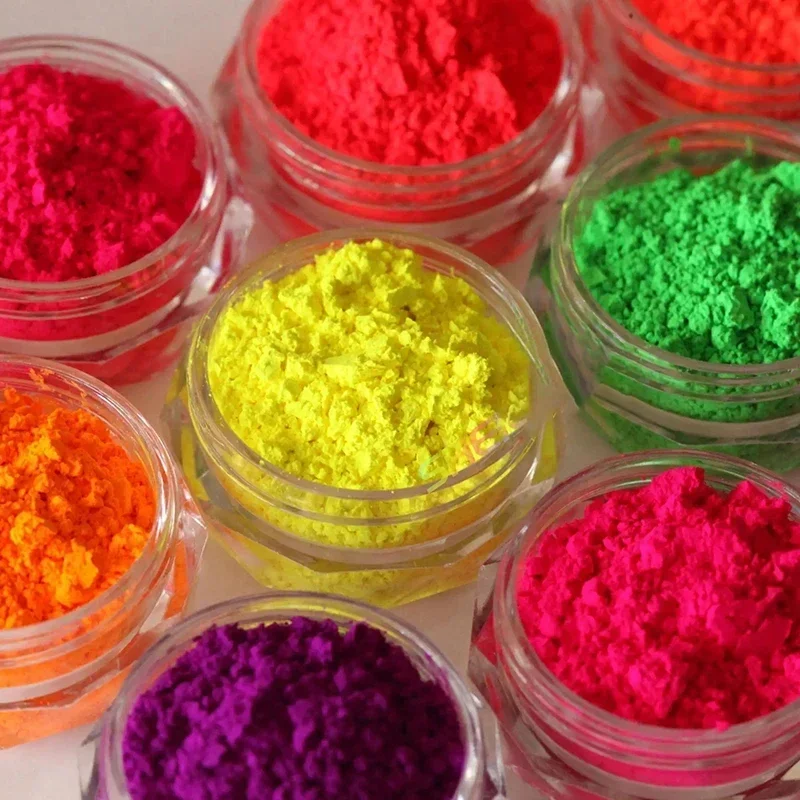 Eyeshadow Glitter Pigment - อายแชโดว์อีพอกซีเรซินผงสีเรืองแสงสำหรับการทำเล็บตกแต่ง DIY 12กระปุก5กรัม