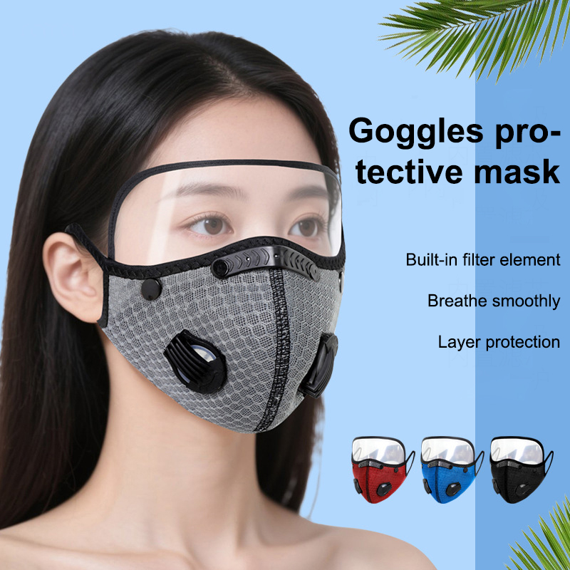 Sheet Face Mask Pack - ใหม่หน้ากากปิดจมูกสำหรับปั่นจักรยานพร้อมแว่นตากรองฝุ่นหน้ากากกีฬาล้างทำความสะอาดได้หน้ากากปิดจมูกแบบใช้ซ้ำได้สำหรับผู้ชายผ้าพันคอกรองคาร์บอนแบบแอคทีฟ