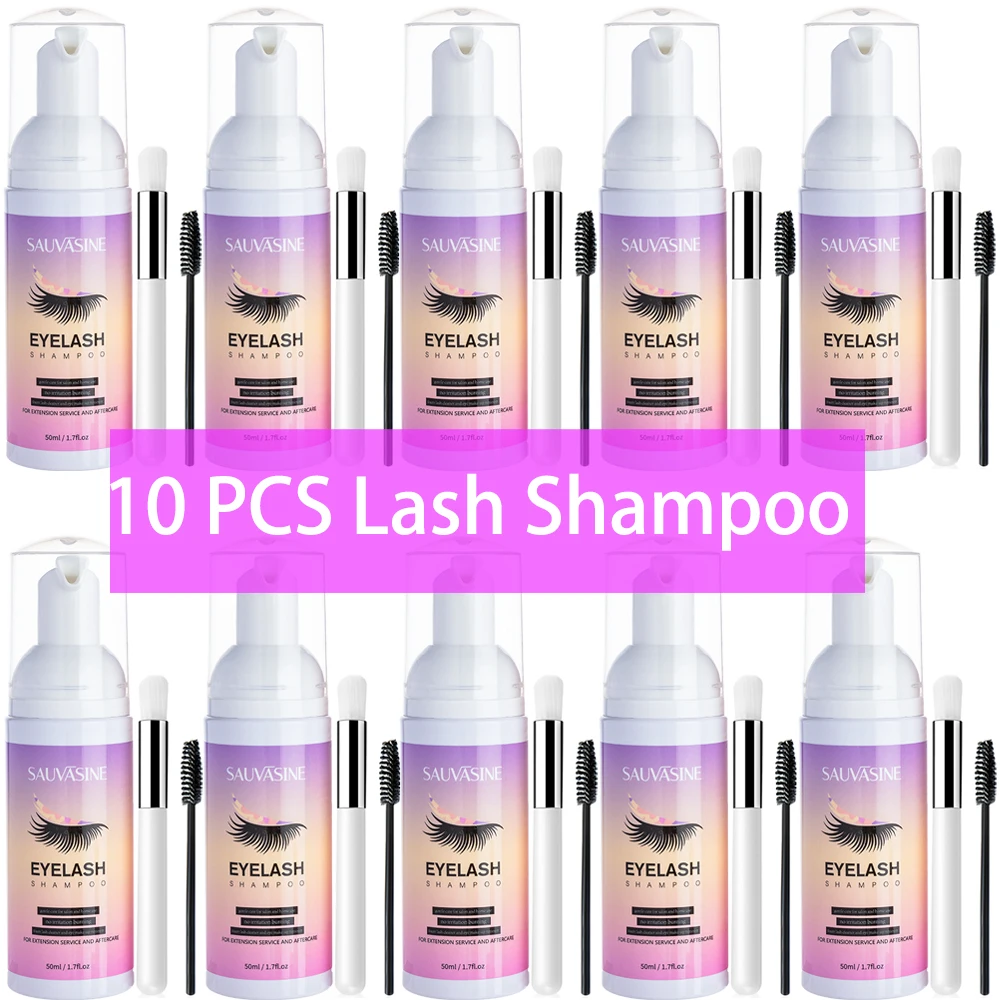 Makeup Beauty Set - 5/10PCS 50ML Eyelash EXTENSION แชมพูโฟมมูสชุด Fast