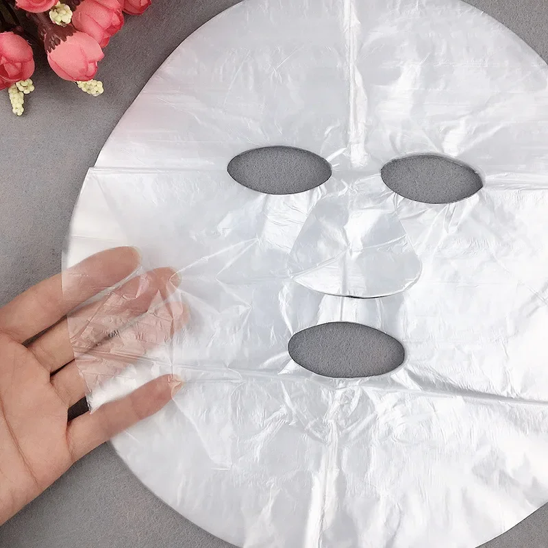 Sheet Face Mask Pack - ทิ้งใบหน้าฟิล์มพลาสติกโปร่งใส PE หน้ากากห่อใบหน้าเต็มใบหน้าทําความสะอาดหน้ากากสติกเกอร์คอกระดาษเครื่องมือความงามอุปกรณ์เสริม
