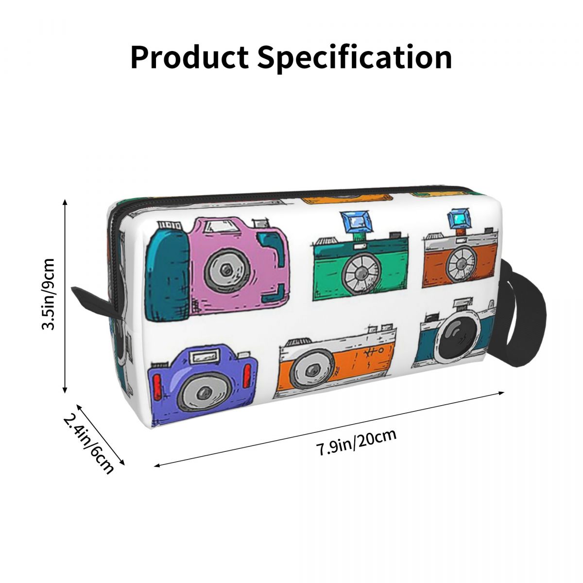 Beauty Makeup Camera - กระเป๋าใส่เครื่องสำอางสไตล์เรโทร กระเป๋าจัดระเบียบเครื่องสำอาง กระเป๋าใส่เครื่องสำอางสำหรับผู้หญิง กระเป๋าใส่เครื่องสำอางสำหรับเดินทาง กระเป๋าใส่ดินสอ