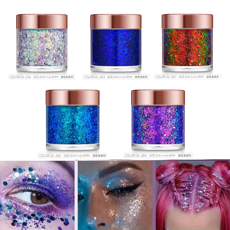 1 PC Sequins Body Glitter GEL  - Eyeshadow Glitter Pigment บทวิจารณ์และราคา