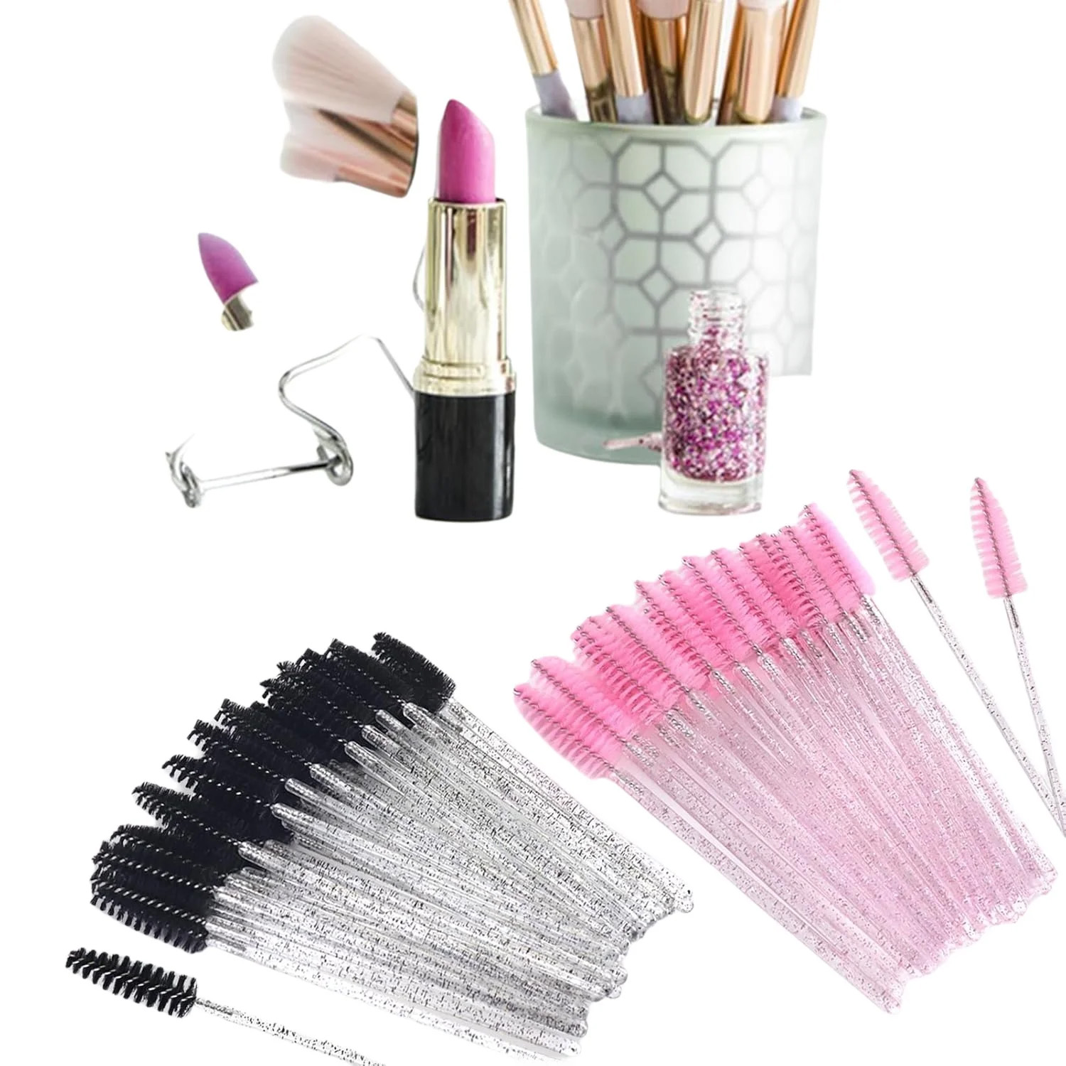 500 ชิ้นแปรงขนตา Wands สําหรับ - Beauty Makeup Background บทวิจารณ์และราคา