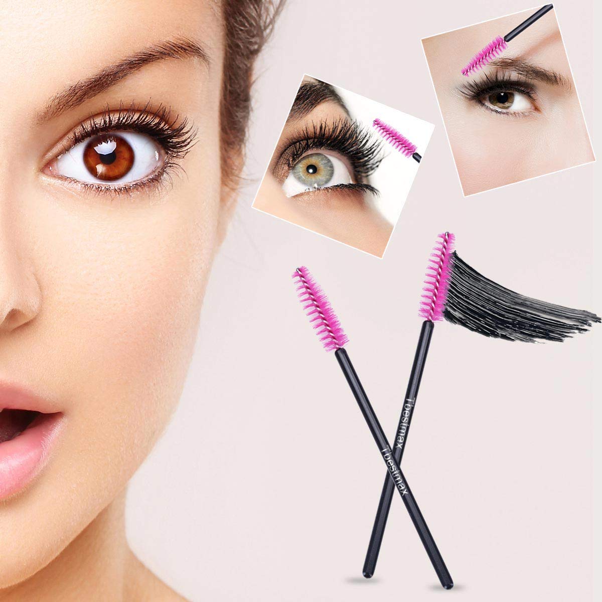 500 ชิ้นแปรงขนตา Wands สําหรับ - Beauty Makeup Background บทวิจารณ์และราคา