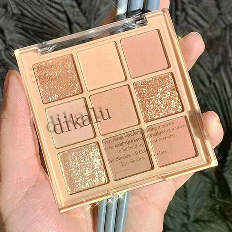 DIKALU 9 สีพาเลทอายแชโดว์กลิตเ - Eyeshadow Glitter Pigment บทวิจารณ์และราคา
