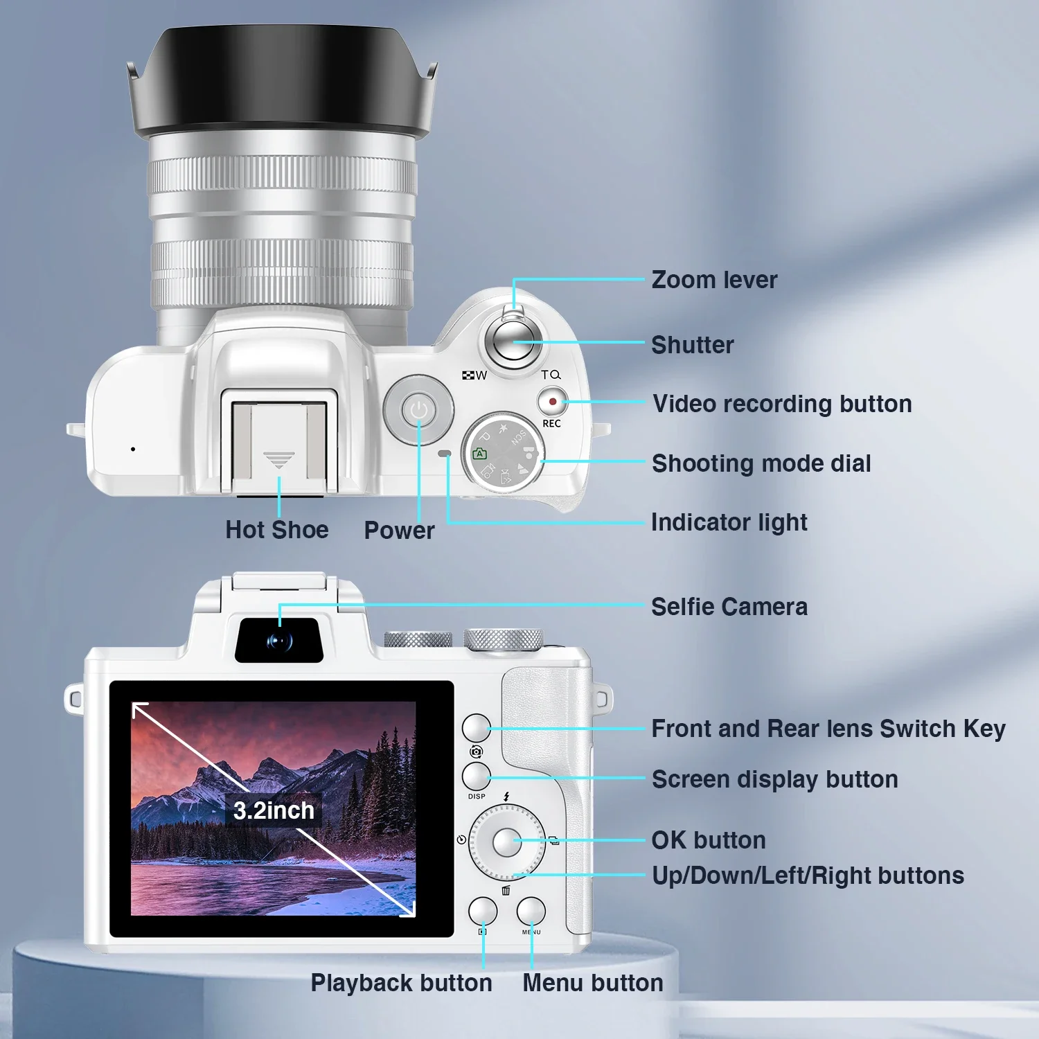 กล้องดิจิตอลเซลฟี่ 8K สำหรับกา - Beauty Makeup Camera บทวิจารณ์และราคา