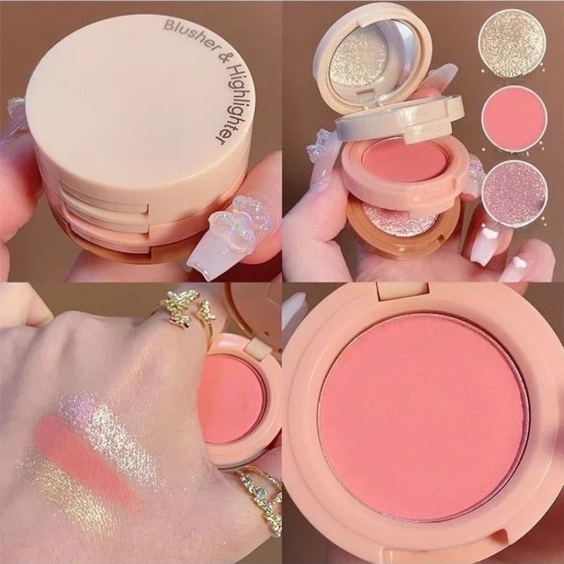 พาเลทบลัชออนไฮไลท์เตอร์ 3 in 1 - Eyeshadow Glitter Pigment บทวิจารณ์และราคา