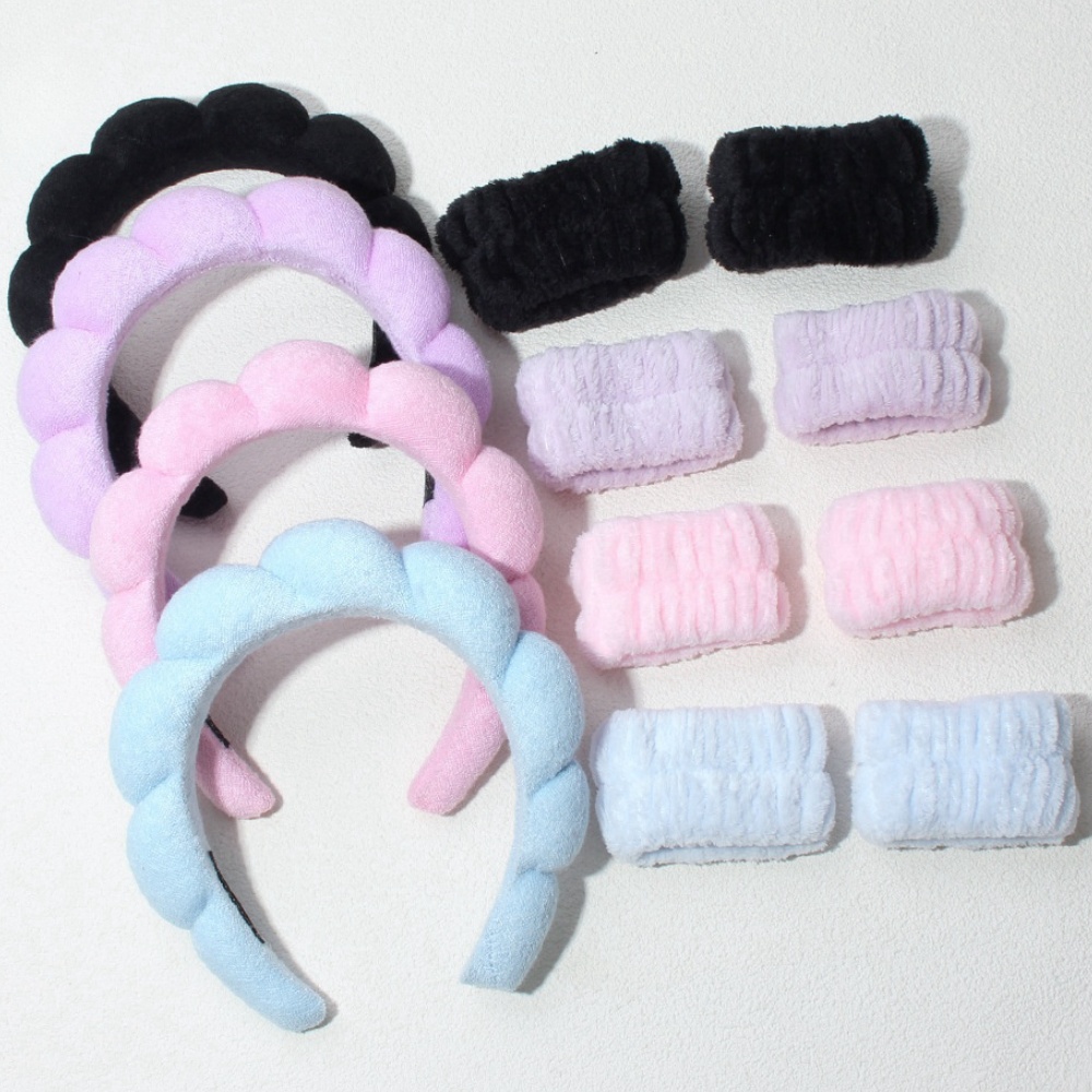 3PCS สไตล์ซักผ้าแถบคาดศีรษะชุด - Makeup Beauty Set บทวิจารณ์และราคา