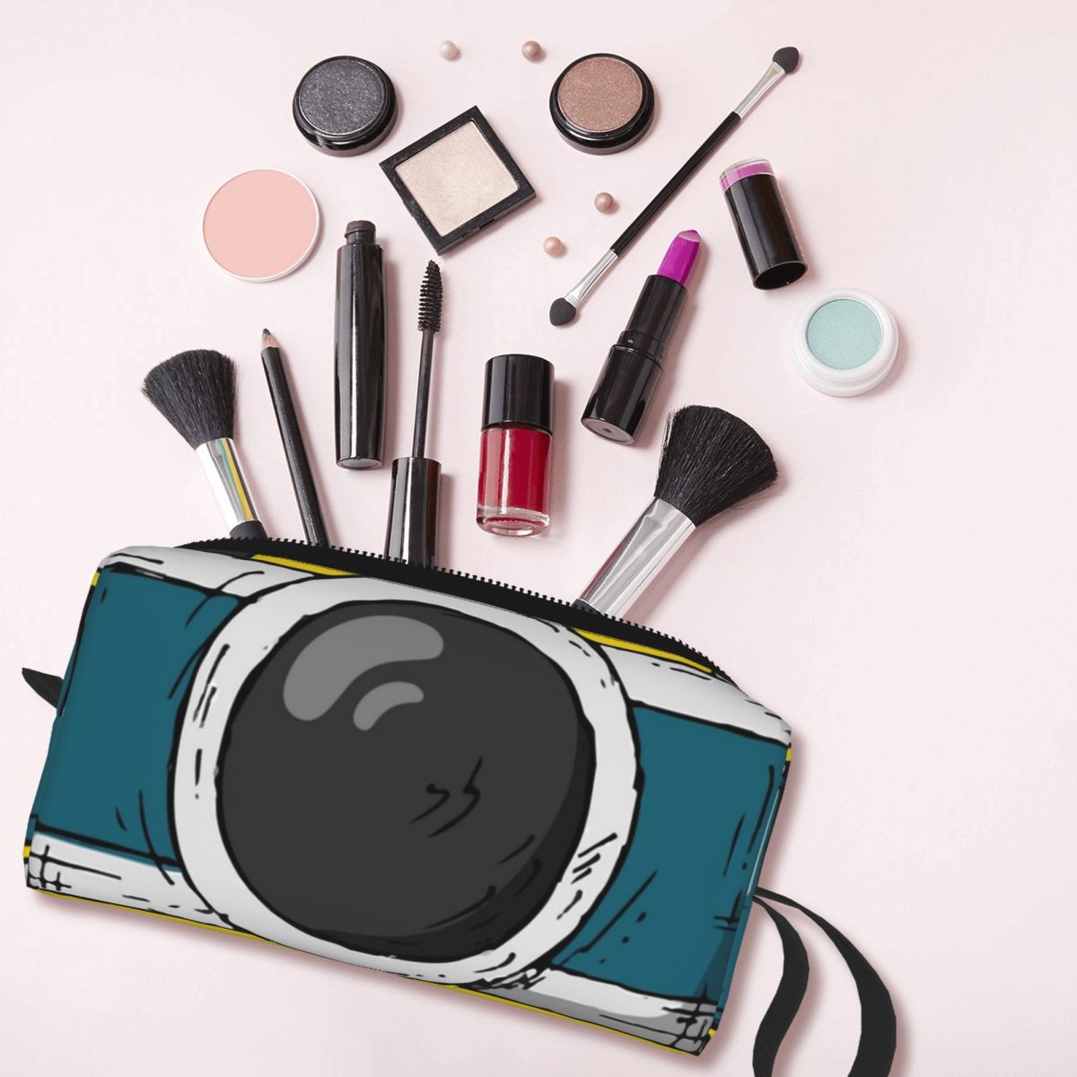 กระเป๋าใส่เครื่องสำอางสีฟ้าเขี - Beauty Makeup Camera บทวิจารณ์และราคา
