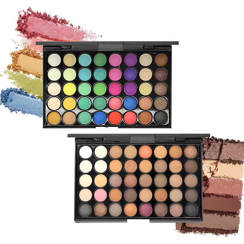 พาเลตต์อายแชโดว์ 40 สี - เนื้อ - Eyeshadow Glitter Pigment บทวิจารณ์และราคา